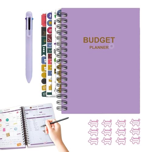 Finanzplaner, Budgetbuch, Finanzbuch mit 6 Farben Kugelschreiber | Budgetplaner mit Aufkleber und 12 Büroklammern für Sparen, Schulden und Ausgaben Finanzplaner, Budgetbuch, Finanzbuch mit 6 Farben Kugelschreiber | Budgetplaner mit Aufkleber und 12 Büroklammern für Sparen, Schulden und Ausgaben von Generic