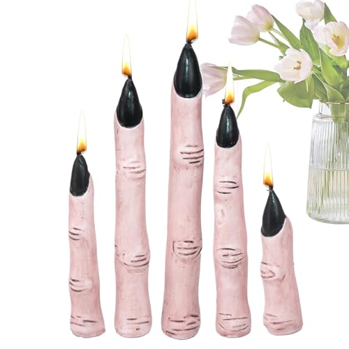 Fingerkerze, Gruselige Kerzen, dekorative Fingerkerzen, gruselige Gothic-Daumenkerze mit schwarzen Nägeln, Palmwachslicht, Horror-Dekoration Requisite Fingerkerze, Gruselige Kerzen, dekorative Fingerkerzen, gruselige Gothic-Daumenkerze mit schwarzen Nägeln, Palmwachslicht, Horror-Dekoration Requisite von Generic