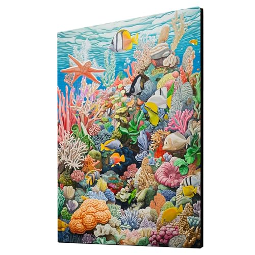 Fisch Malen Nach Zahlen Erwachsene Koralle Malen Nach Zahlen 120x90cm DIY Basteln Erwachsene Klarheit Farbe Leinwan Bilder mit Acrylfarben Set 3 Typen Pinsel für Wanddeko Wohnzimmer, Geschenke 2YH2279 Fisch Malen Nach Zahlen Erwachsene Koralle Malen Nach Zahlen 120x90cm DIY Basteln Erwachsene Klarheit Farbe Leinwan Bilder mit Acrylfarben Set 3 Typen Pinsel für Wanddeko Wohnzimmer, Geschenke 2YH2279 von Generic