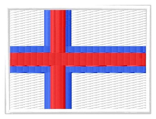 Flagge Färöer Inseln Patch Aufnäher parche Bordado brodé patche écusson Toppa ricamata von Generic