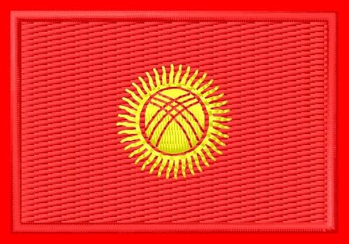 Flagge Kyrgyzstan Patch Aufnäher parche Bordado brodé patche écusson Toppa ricamata von Generic