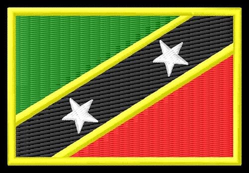 Flagge Saint Kitts and Nevis Patch Aufnäher parche Bordado brodé patche écusson Toppa ricamata von Generic