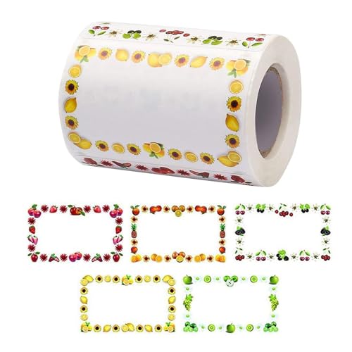 Flaschenetiketten-Aufkleber, bunt, beschreibbare Flaschenetiketten, Aufkleber, selbstklebende Namensetiketten für Kinder, Flaschen, Gewürzbehälter, Einmachgläser und Schulbedarf, 250 Stück von Generic