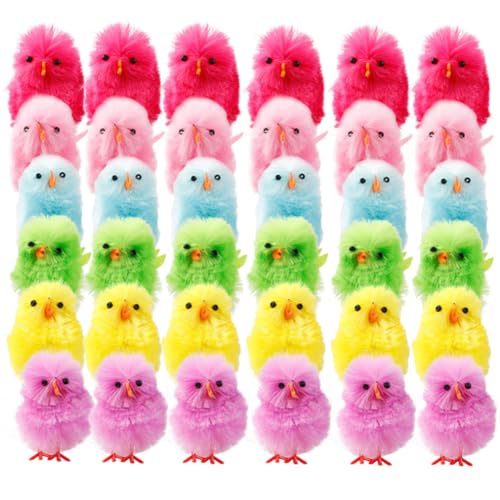 Flauschige Mini-KüKen Bunte in Lebendigen Farben, Flauschige Kleine Küken aus Chenille, Perfekt für Dekorationen, Fröhliche Ornamente Niedliche KüNstliche KüKen Flauschige Mini-KüKen Bunte in Lebendigen Farben, Flauschige Kleine Küken aus Chenille, Perfekt für Dekorationen, Fröhliche Ornamente Niedliche KüNstliche KüKen von Generic