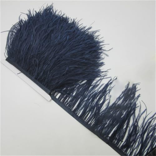Flauschiger Straußenhaar-Besatz für Kleidung, Seitenband, 5/10 m lang, DIY, Urlaub, Party, Schmuck, Zubehör, 10–15 cm, Marineblau, 9,1 m Flauschiger Straußenhaar-Besatz für Kleidung, Seitenband, 5/10 m lang, DIY, Urlaub, Party, Schmuck, Zubehör, 10–15 cm, Marineblau, 9,1 m von Generic