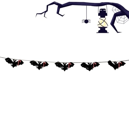 Fledermaus Banner Halloween Girlande - Im Dunkeln leuchtende Fledermaus Girlande Dekoration, 5 Halloween Party Banner | Halloween Zuckerrohr Girlande Fledermaus Banner Halloween Girlande - Im Dunkeln leuchtende Fledermaus Girlande Dekoration, 5 Halloween Party Banner | Halloween Zuckerrohr Girlande von Generic