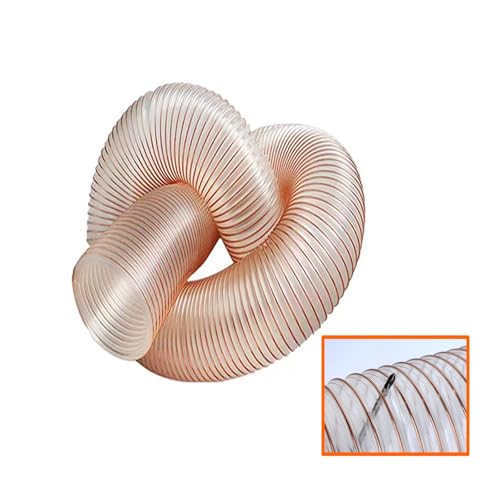 Flexibler, Transparenter, Einziehbarer Absaugschlauch Hochleistungs-Werkstattsaugerschlauch Für Die Holzbearbeitung Und Mehr(L 5m(16.4 Ft),Dia-180MM (7 Inch)) von Generic