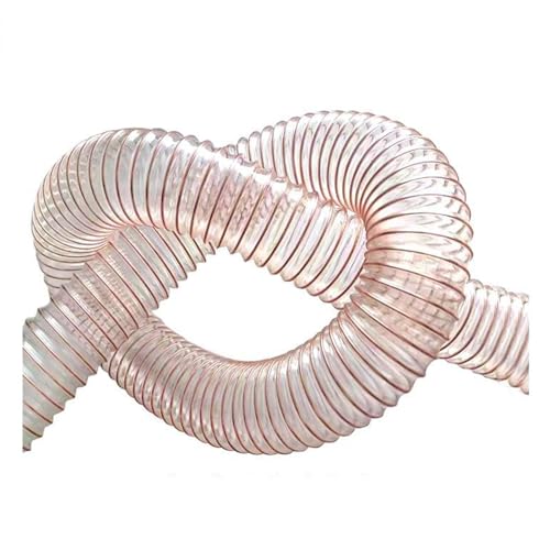 Flexibler PU-Staubsammelschlauch Staubschlauch Aus Transparentem Stahldraht Polyurethan-Saugschlauch Für Rasen-/Staubsauger/Staubsaugergeräte(L 10m(33 Ft),Dia-140MM (5.5 Inch)) von Generic