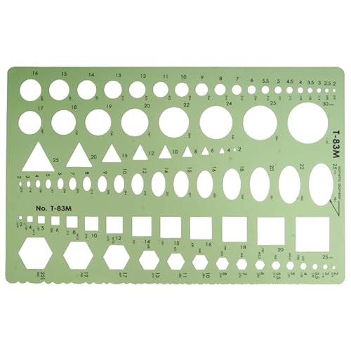 Flexibles Schmuckdesign-Lineal für Handzeichnungen, dünn, weich, um 360 ° biegbar, inklusive kreisförmigen, ovalen und diamantförmigen Formen (Multi-Form-Schablone) von Generic