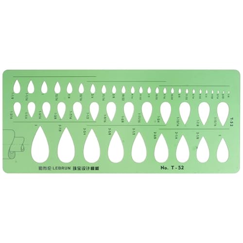 Flexibles Schmuckdesign-Lineal für Handzeichnungen – dünn, weich, um 360 ° biegbar, inklusive kreisförmiger, ovaler und diamantförmiger Form (Tropfenformschablone) von Generic