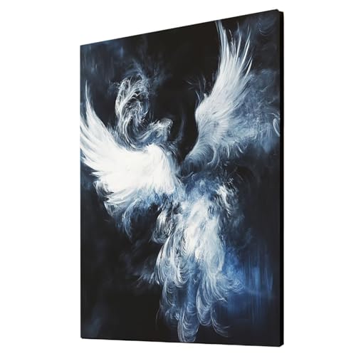 Flügel Malen Nach Zahlen Erwachsene Abstrakt Malen Nach Zahlen 135 x 100 CM DIY Basteln Erwachsene Klarheit Farbe Leinwan Bilder mit Acrylfarben Set 3 Typen Pinsel für Wanddeko Wohnzimmer 2YH-6480 von Generic