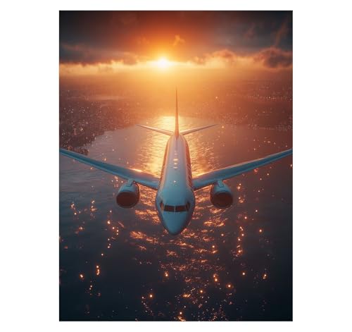 Flugzeug Malen Nach Zahlen Erwachsene Dämmerung Malen Nach Zahlen 30x40CM DIY Basteln Erwachsene Klarheit Farbe Leinwan Bilder mit Acrylfarben Set 3 Typen Pinsel für Wanddeko Wohnzimmer YH2-2603 Flugzeug Malen Nach Zahlen Erwachsene Dämmerung Malen Nach Zahlen 30x40CM DIY Basteln Erwachsene Klarheit Farbe Leinwan Bilder mit Acrylfarben Set 3 Typen Pinsel für Wanddeko Wohnzimmer YH2-2603 von Generic