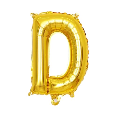 Folien Ballons Buchstabe Air Helium Alphabet Ballon Figuren -gold-D,40inch von Generic