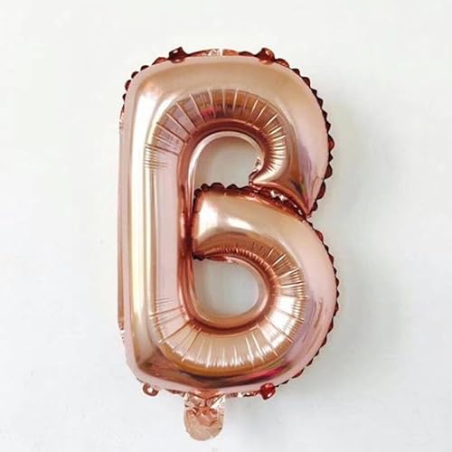 Folien Ballons Buchstabe Air Helium Alphabet Ballon Figuren -rose gold-B,40inch von Generic