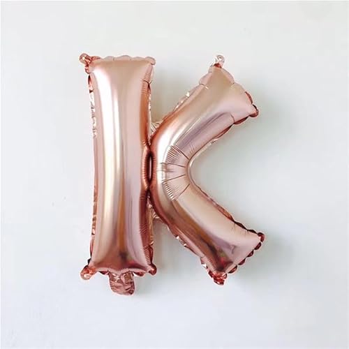 Folien Ballons Buchstabe Air Helium Alphabet Ballon Figuren -rose gold-K,40inch von Generic