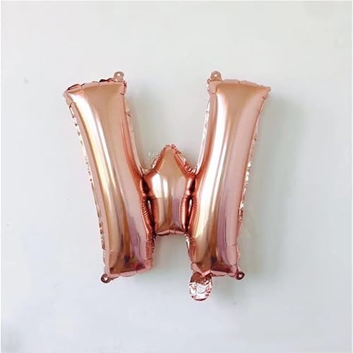 Folien Ballons Buchstabe Air Helium Alphabet Ballon Figuren -rose gold-W,16inch von Generic