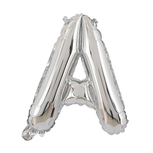Folien Ballons Buchstabe Air Helium Alphabet Ballon Figuren -sliver-A,32inch von Generic