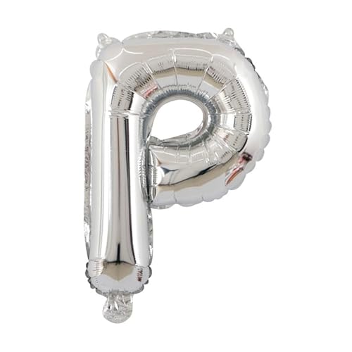 Folien Ballons Buchstabe Air Helium Alphabet Ballon Figuren -sliver-P,16inch von Generic