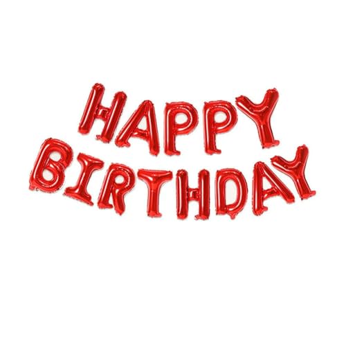 Folienballon "Happy Birthday" 40cm Buchstaben Girlande Luftballons, Helium Ballon-Red-40cm Folienballon "Happy Birthday" 40cm Buchstaben Girlande Luftballons, Helium Ballon-Red-40cm von Generic