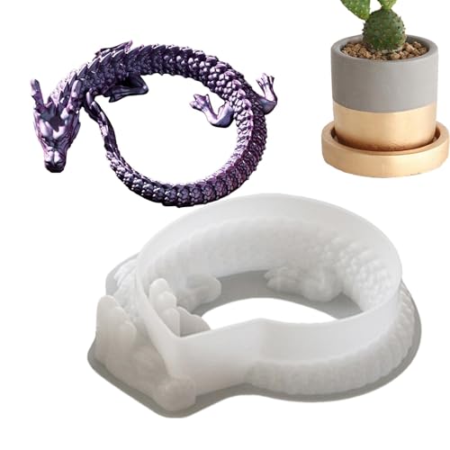 Formen für Bastelarbeiten aus Harz, Drachenharz, Seifengießform in Drachenform, multifunktionale handgefertigte Silikonform aus Kunstharz, Kerzengießform von Generic