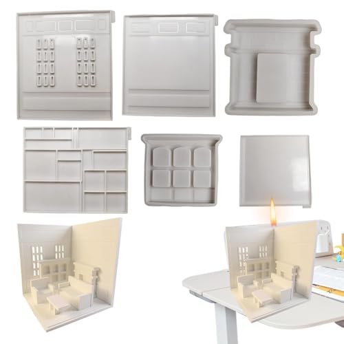 Formen für Miniaturhäuser, Form für Haus, Gießform aus Epoxidharz, Gipsformen für Puppenhaus zum Gießen, Set mit 6 Formen für Bastelarbeiten, Harzformen Formen für Miniaturhäuser, Form für Haus, Gießform aus Epoxidharz, Gipsformen für Puppenhaus zum Gießen, Set mit 6 Formen für Bastelarbeiten, Harzformen von Generic