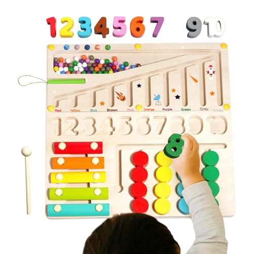 Formenstecker Für Kleinkinder | Sensorische Holzperlen Labyrinth Spiel,Feinmotorik Entwicklungsspielzeug Für Kinder Zu Hause, Unterwegs & Schule von Generic
