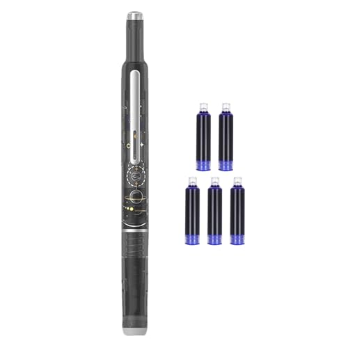 Fountain Pen Retractable - Füllfederhalter Zum Schreiben, Renner Brunnenstift | Praktisches Schreibgerät Mit 5 Tintenpatronen,0,5 mm feine Spitze für Kalligrafie Skizzieren Notizen Zeichnen Journaling Fountain Pen Retractable - Füllfederhalter Zum Schreiben, Renner Brunnenstift | Praktisches Schreibgerät Mit 5 Tintenpatronen,0,5 mm feine Spitze für Kalligrafie Skizzieren Notizen Zeichnen Journaling von Generic