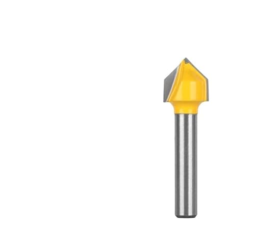 Fräser-Bit-Set, V-Nut und Rundfräser, U-Schlitz, CNC-Fräser-Bits für Holzbearbeitung, Gravieren, Trimmen – 6 mm Schaft, mehrere Größen und Sets (V-förmiges Messer 1/4 x 1/2) von Generic
