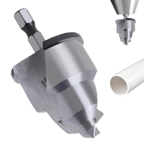 Fräser aus Metall, Fräsbohrer, Kegelbohrer, Fräsreibahle – Schnellwechsel-Bit, robuster Reibahlen-Bit, PVC-Anschlusssparer, Schlauch-Reibahle für Wasserleitung Fräser aus Metall, Fräsbohrer, Kegelbohrer, Fräsreibahle – Schnellwechsel-Bit, robuster Reibahlen-Bit, PVC-Anschlusssparer, Schlauch-Reibahle für Wasserleitung von Generic