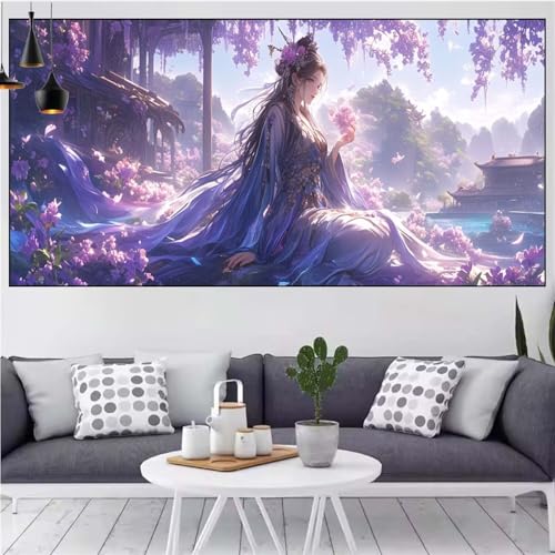 Frau Diamond Painting xxl 100x200cm Diamond Painting Erwachsene Blume Diamant Malerei Set,Mosaikherstellung Malen Nach Zahlen Cross Stickerei Kunst Leinwand Malerei Kits,Décor Geschenke Frauen CN-893 von Generic