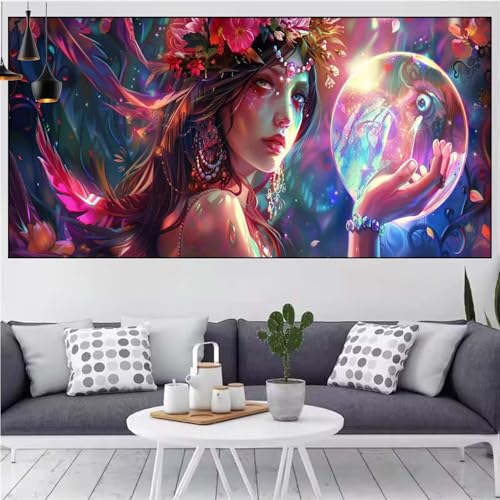 Frau Diamond Painting xxl 90x180cm Diamond Painting Erwachsene Abstrakt Diamant Malerei Set,Mosaikherstellung Malen Nach Zahlen Cross Stickerei Kunst Leinwand Malerei Kits,Décor Gifts Frauen CN-853 von Generic