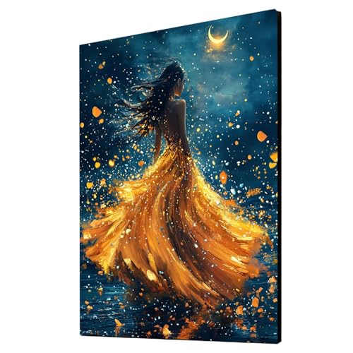 Frau Malen Nach Zahlen Erwachsene Mond Malen Nach Zahlen 50 x 70 cm DIY Basteln Erwachsene Klarheit Farbe Leinwan Bilder mit Acrylfarben Set 3 Typen Pinsel für Wanddeko Wohnzimmer, Geschenke 2YH-2515 Frau Malen Nach Zahlen Erwachsene Mond Malen Nach Zahlen 50 x 70 cm DIY Basteln Erwachsene Klarheit Farbe Leinwan Bilder mit Acrylfarben Set 3 Typen Pinsel für Wanddeko Wohnzimmer, Geschenke 2YH-2515 von Generic