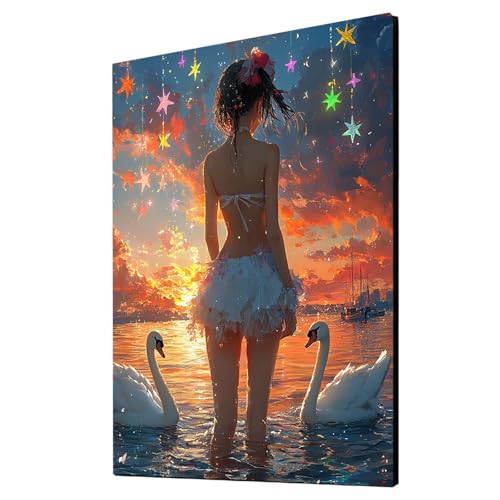 Frau Malen Nach Zahlen Erwachsene Schwan Malen Nach Zahlen 135x100 cm DIY Basteln Erwachsene Klarheit Farbe Leinwan Bilder mit Acrylfarben Set 3 Typen Pinsel für Wanddeko Wohnzimmer, Geschenke 2YH3340 Frau Malen Nach Zahlen Erwachsene Schwan Malen Nach Zahlen 135x100 cm DIY Basteln Erwachsene Klarheit Farbe Leinwan Bilder mit Acrylfarben Set 3 Typen Pinsel für Wanddeko Wohnzimmer, Geschenke 2YH3340 von Generic