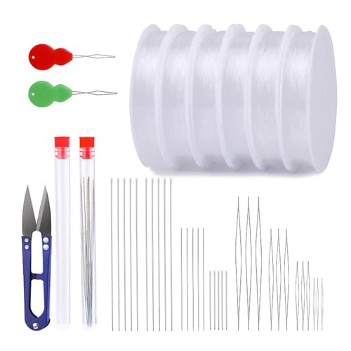 Freundschaftsarmbandschnur, elastische Schnur für Armbänder, 6 Rollen zur Schmuckherstellung, 1 mm Perlenschnur, elastische Schnur für Armband, elastische Kordel, robust von Generic