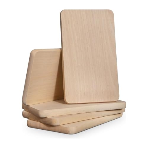Frühstücksbrettchen aus Holz - Natur Buche unbehandelt - Holzbrettchen zum Brandmalen und für Laser gravur - 23x15x1,5cm - Schneidebrett Holz für Küche & Haushalt (10) von Generic