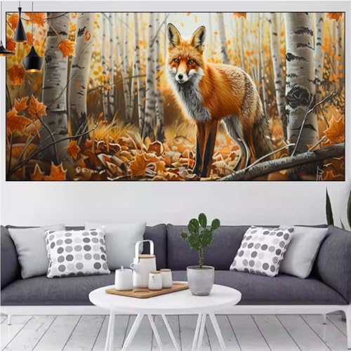 Fuchs Diamond Painting xxl 100x200cm Diamond Painting Erwachsene Tier Diamant Malerei Set,Mosaikherstellung Malen Nach Zahlen Cross Stickerei Kunst Leinwand Malerei Kits,Décor Geschenke Frauen CN-412 von Generic