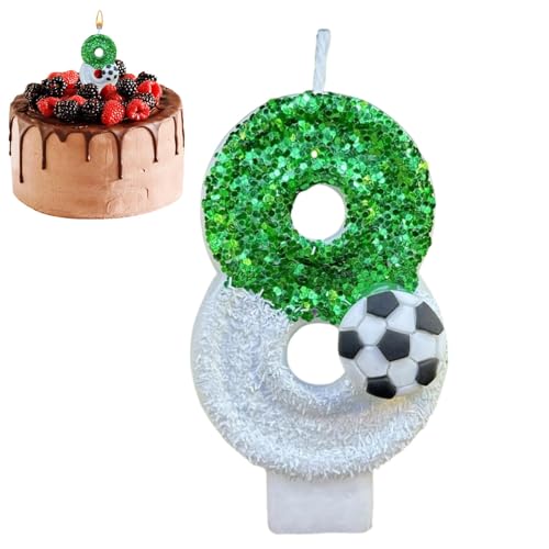 Fußballkerzen für Geburtstagstorten – glitzernde Glitzerkerzen, dekorative Hochzeitskerzen | vielseitige Partygeschenke für und Erwachsene, Kuchenkerzen-Set Fußballkerzen für Geburtstagstorten – glitzernde Glitzerkerzen, dekorative Hochzeitskerzen | vielseitige Partygeschenke für und Erwachsene, Kuchenkerzen-Set von Generic