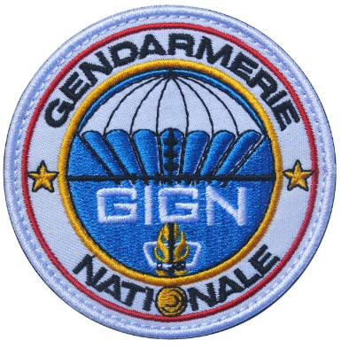 GIGN Gendarmerie National France Stickerei Patch Backer für Hook & Loop Morale Patches Tactical Military Badge von Generic