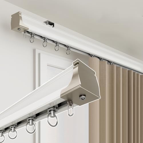 Gardinenschiene, Deckenvorhangschiene, Decken- Oder Wandhalterung, Deckenschienensystem, Raumteiler, Sichtschutz-Trennwand(15.7FT/480CM) von Generic
