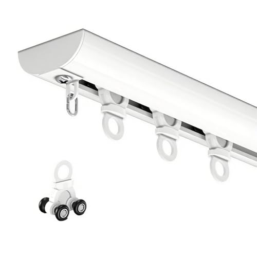 Gardinenschiene 1-läufig I Aluminium Vorhangschiene I Deckenmontage Wandmontage I Halbrunde Vorhangschienen I Vorgebohrt I für Fenster, Wohnzimmer, Schlafzimmer, Badezimmer(White-Ceiling,3.2m(2*1.1+1m Gardinenschiene 1-läufig I Aluminium Vorhangschiene I Deckenmontage Wandmontage I Halbrunde Vorhangschienen I Vorgebohrt I für Fenster, Wohnzimmer, Schlafzimmer, Badezimmer(White-Ceiling,3.2m(2*1.1+1m von Generic