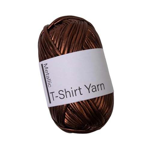 Garn zum Häkeln, Bekleidungs-Bastelgarn – Stricken, glänzendes T-Shirt-Garn für Häkelanfänger, Handarbeit, Tasche, Decke, Kissen, Häkelgarn von Generic