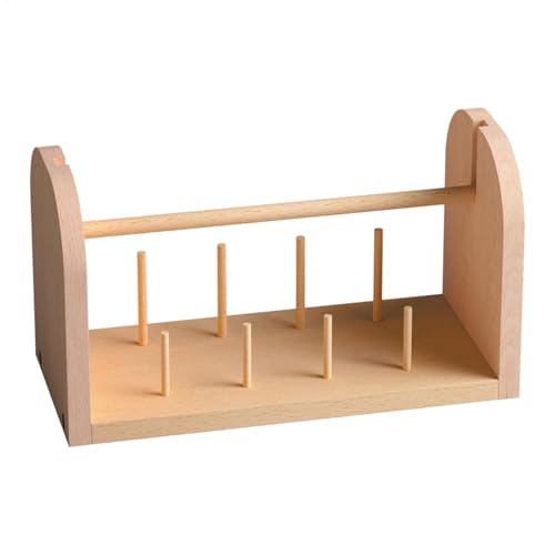 Garnhalter aus Holz – Nähaufbewahrungsregal | Band-Aufbewahrungsregale | Garnspulen- aus Holz | Fadenorganizer und Aufbewahrung | Spulenfadenständer zum Nähen, Sticken, Garnknäuelständer von Generic