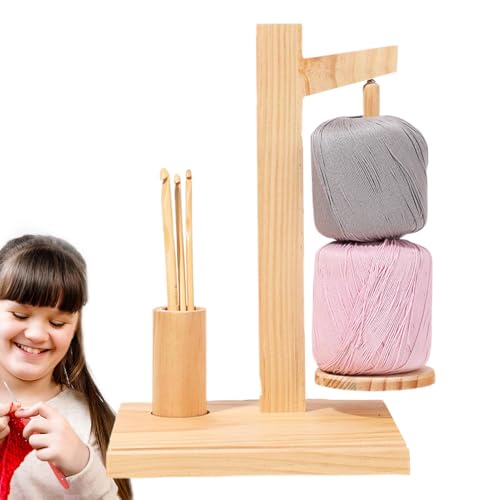 Garnhalter aus Holz – drehbarer Garnhalter, Garn-Organizer | Praktischer Garnwickler mit rutschfester Unterseite, ideales Zubehör für Stricken und Häkeln, Verwendung zu Hause, Werkstatt Garnhalter aus Holz – drehbarer Garnhalter, Garn-Organizer | Praktischer Garnwickler mit rutschfester Unterseite, ideales Zubehör für Stricken und Häkeln, Verwendung zu Hause, Werkstatt von Generic