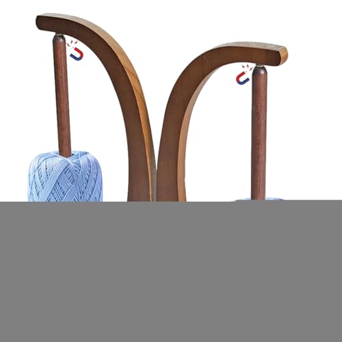 Garnhalter für Häkeln – Magnetische Pendel-Strickhalterung | Drehbarer Holzgarnhalter, Doppelspindel zum Stricken, Sticken, Häkeln und Bastelhandwerk, Spender für Lis Garnhalter für Häkeln – Magnetische Pendel-Strickhalterung | Drehbarer Holzgarnhalter, Doppelspindel zum Stricken, Sticken, Häkeln und Bastelhandwerk, Spender für Lis von Generic