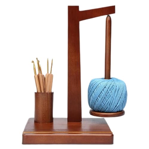 Garnknäuelhalter, Spinner für Garnhalter - Holz Garn Spinner zum Häkeln - Holz Garnhalter zum Stricken, Magnetischer Garnhalter mit Telefonhalter für a von Generic