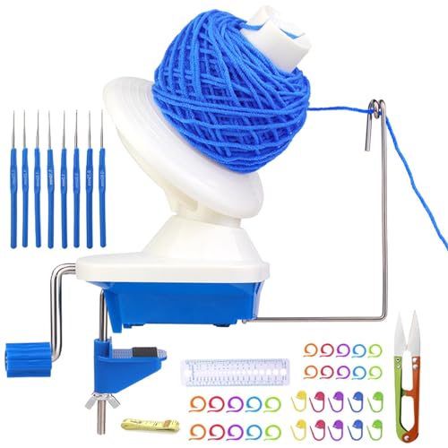 Garnroller, Garnroller, Handgarnwickler für Strickwaren, geräuscharm, für Häkelnadeln, Handgarn, tragbarer Handgarn-Kugelwickler von Generic