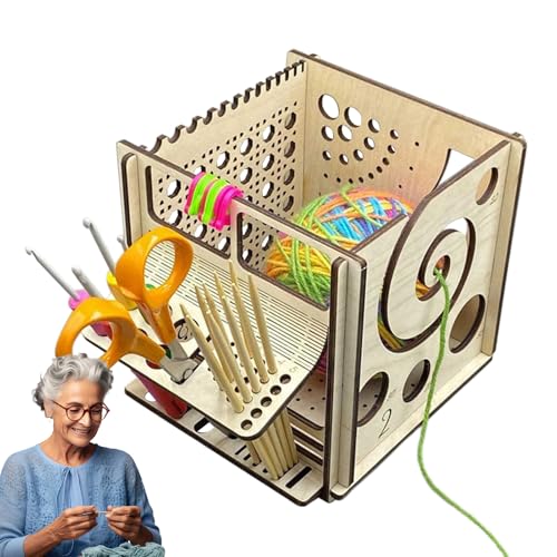 Garnschale zum Häkeln, Garnspender aus Holz zum Häkeln und Stricken, Garnaufbewahrungsschalen und Häkelkorb für Häkelzubehör und Zubehör Garnschale zum Häkeln, Garnspender aus Holz zum Häkeln und Stricken, Garnaufbewahrungsschalen und Häkelkorb für Häkelzubehör und Zubehör von Generic