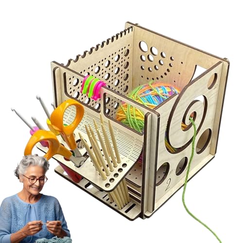 Garnschalen für Häkelnadeln, Strickschale aus Holz mit Werkzeughalter zum Häkeln | Organizer für Häkelschalen-Häkelnadeln, Häkelzubehör, Häkelnadel-Schüssel Garnschalen für Häkelnadeln, Strickschale aus Holz mit Werkzeughalter zum Häkeln | Organizer für Häkelschalen-Häkelnadeln, Häkelzubehör, Häkelnadel-Schüssel von Generic