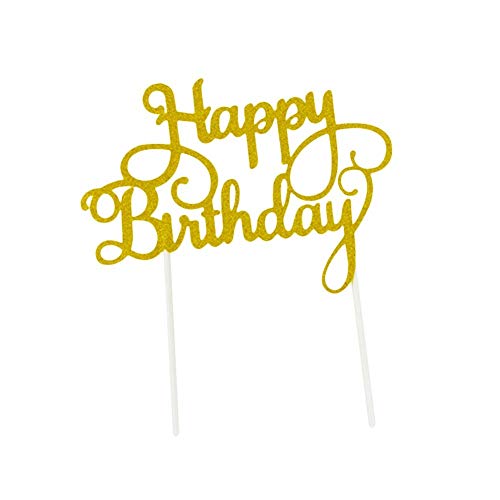 Geburtstag Kuchen Topper Dekoration Kuchenzubehör Geburtstag Dekoration Karte Einlage Kuchen Happy Birthday Buchstaben 2 Stück Gold Kreativ und nützlich Geburtstag Kuchen Topper Dekoration Kuchenzubehör Geburtstag Dekoration Karte Einlage Kuchen Happy Birthday Buchstaben 2 Stück Gold Kreativ und nützlich von Generic