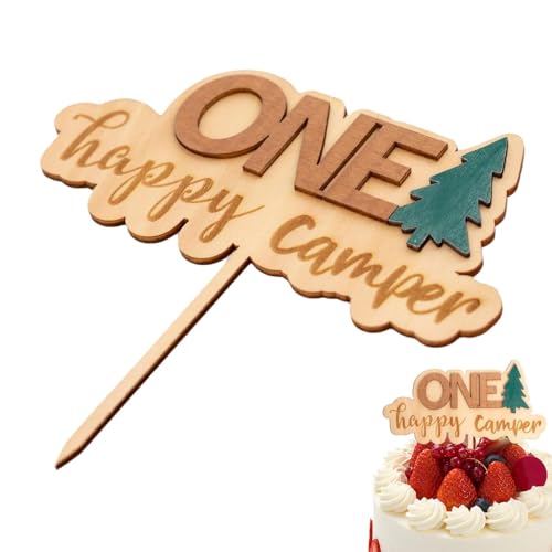 Geburtstag Tortenaufsätze, Holztortendeko Tortendeko Holz Camping Kuchen Topper Cupcake Topper für Geburtstag unter den Sternen Geburtstag Tortenaufsätze, Holztortendeko Tortendeko Holz Camping Kuchen Topper Cupcake Topper für Geburtstag unter den Sternen von Generic